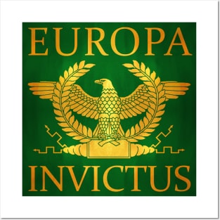 Europa Invictus - Gold Eagle on Green Posters and Art